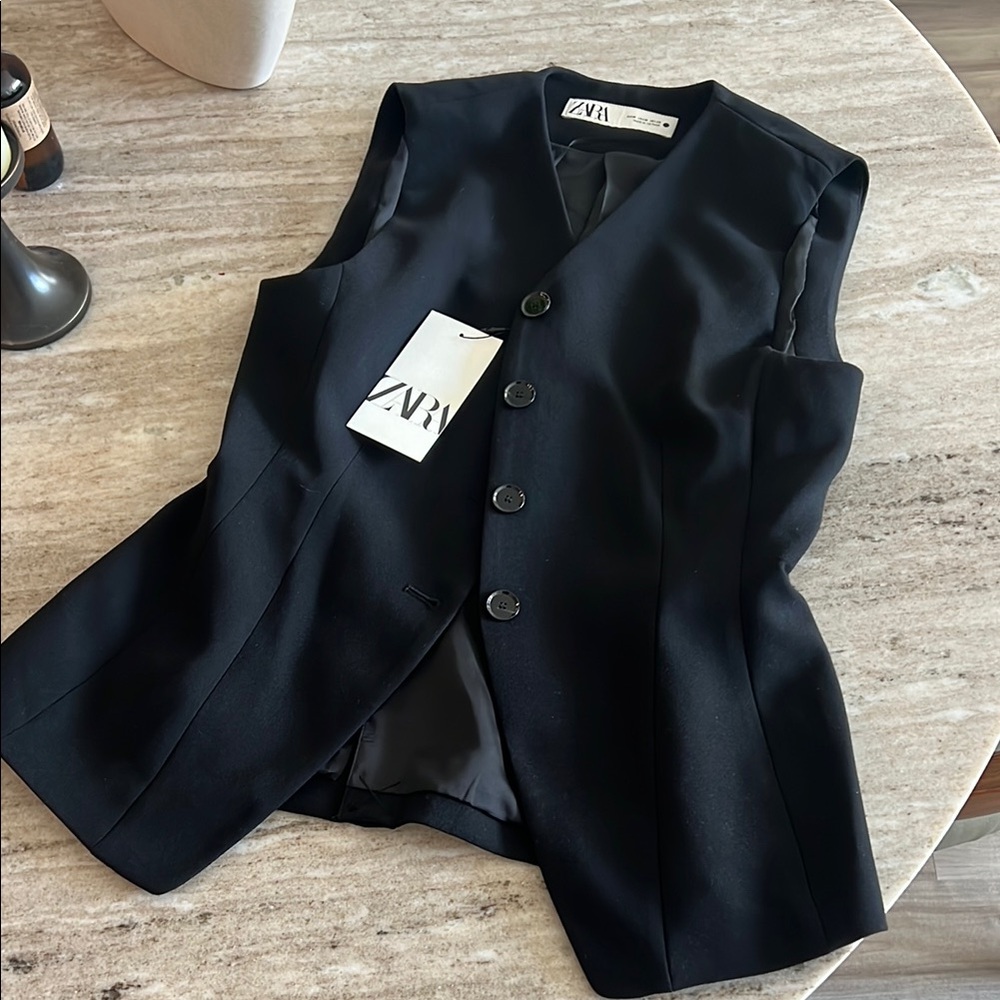 NWT Zara Black Vest Top